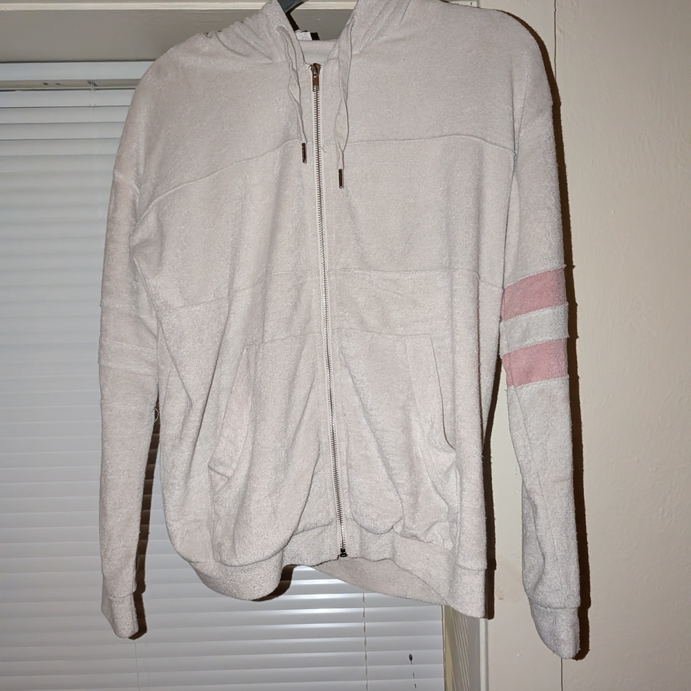 POL Cream Zip-Up Hoodie